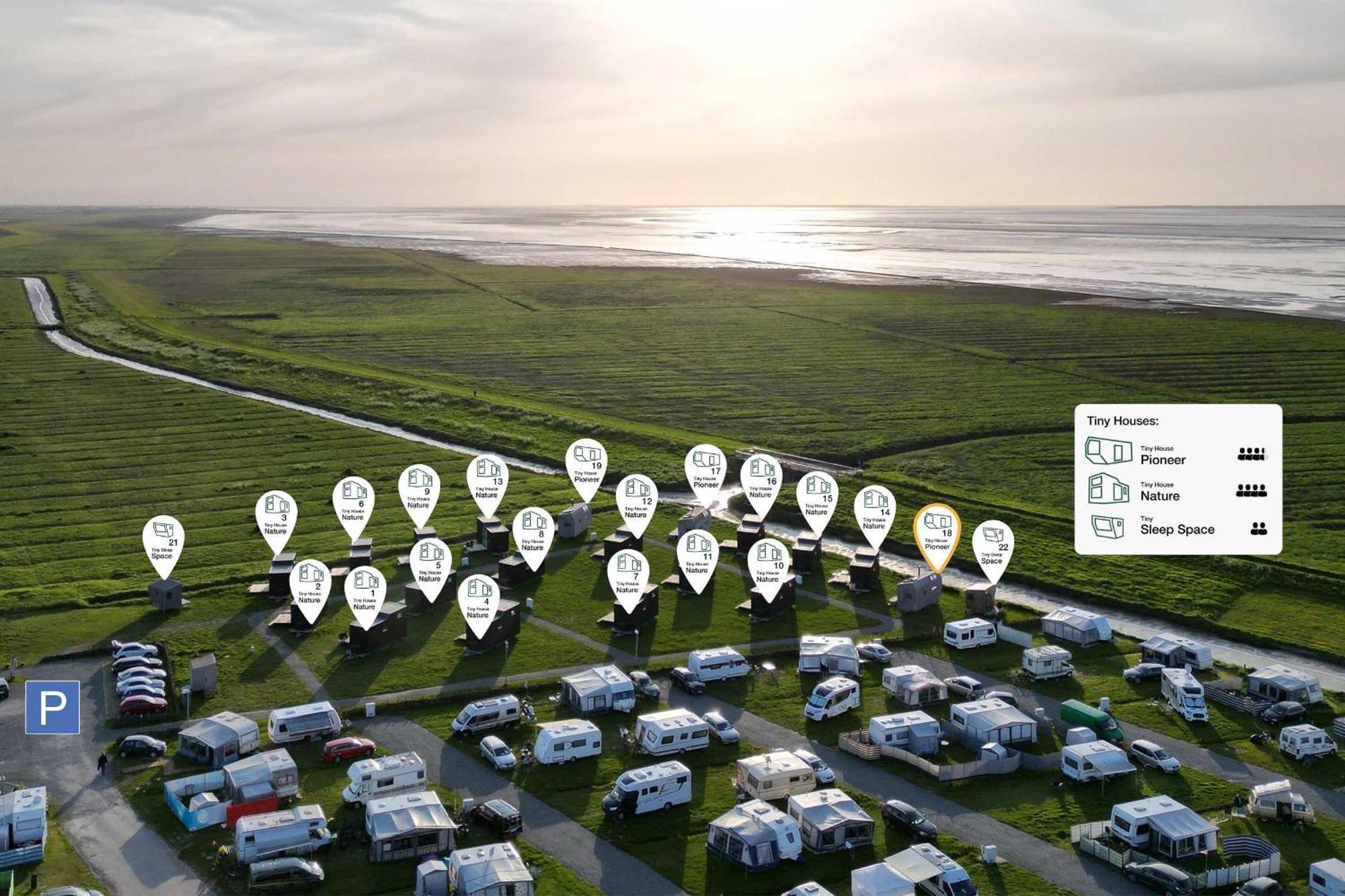 Tiny House Pioneer 18 Zur Meerseite - Green Tiny Village Harlesiel Carolinensiel Bagian luar foto